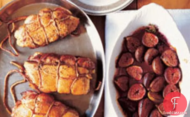 Double Duck Breasts With Baked Figs