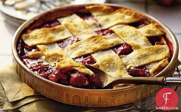 Fig-and-Raspberry Cobbler