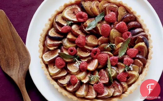 Fig-and-Raspberry Tart with Chestnut Honey