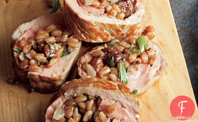 Pork with Figs and Farro
