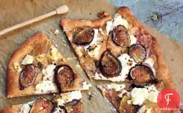 Pizza With Fresh Figs, Ricotta, Thyme, And Honey