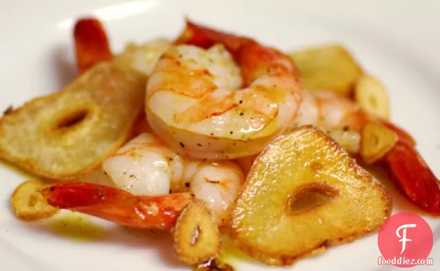 Garlic Roasted Shrimp With Red Chile Oil