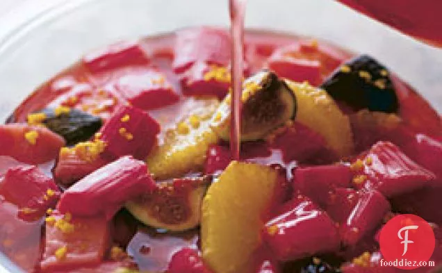 Rhubarb Compote With Oranges & Figs