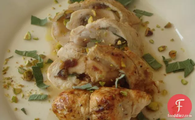 Stuffed Chicken Breast With Figs And Pistachios Vinaigrette - P