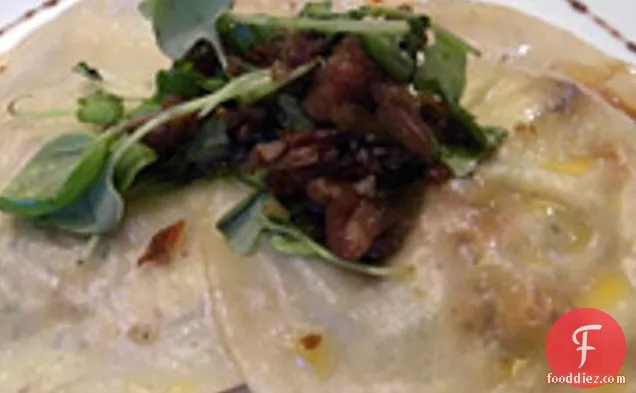Fig And Cheese Ravioli With Pecan Butter Wine Sauce