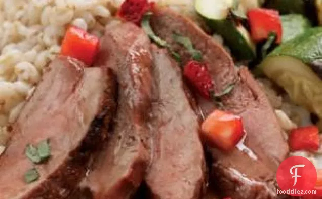 Grilled Duck With Strawberry-fig Sauce