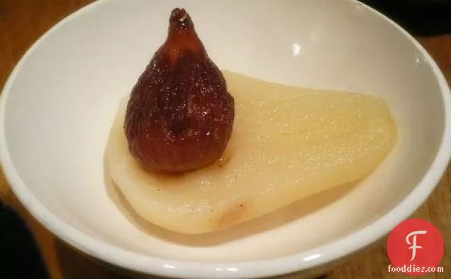 Poached Pears With Poached Spiced Figs