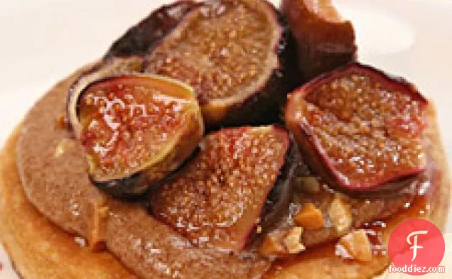 Warm Fig Tart With Cinnamon-almond Cream And Port Reduction