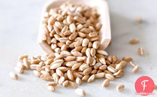 वर्तनी अनाज और रेड वाइन सॉस के साथ वेनिसन हंच स्टेक