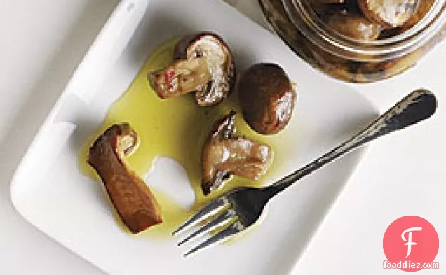 Twice-marinated Mushrooms