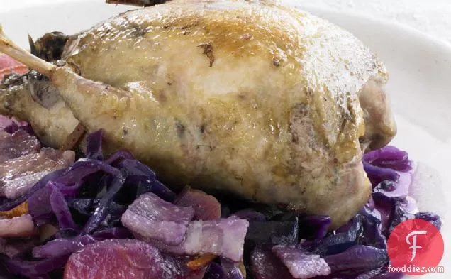 Braised Partridge with Red Cabbage
