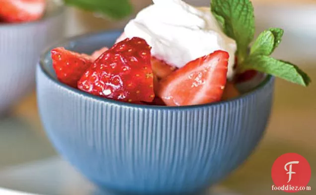 Strawberries in Meyer Lemon Syrup