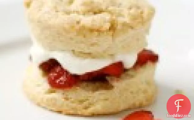 Strawberry Shortcake With Cream Biscuits