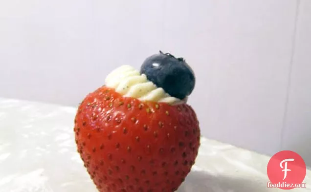 Red + White + Blue Stuffed Strawberries
