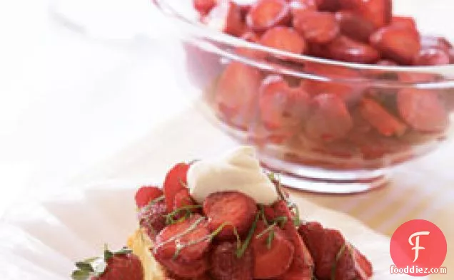 Balsamic-macerated Strawberries With Basil