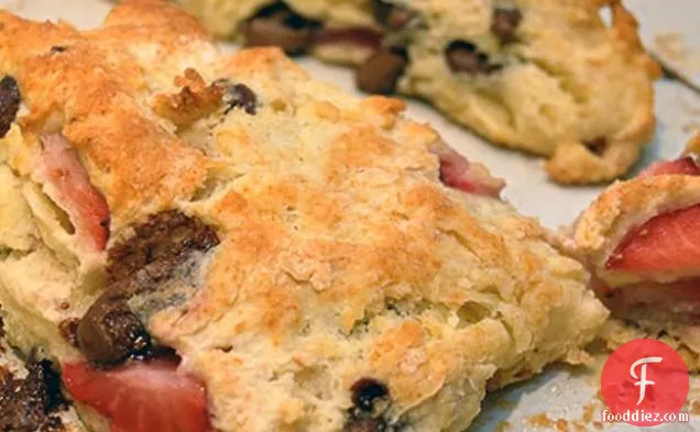 Buttermilk Scones With Strawberries And Milk Chocolate Chunks