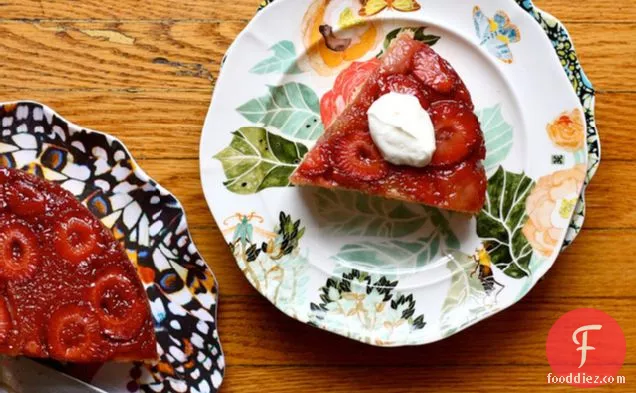 Strawberry Upside-down Cake With Cardamom