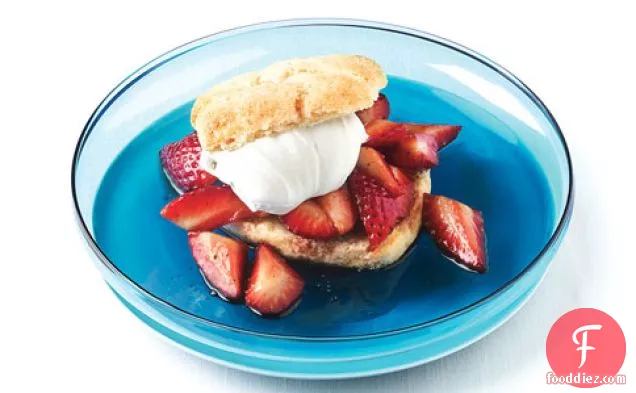 Strawberry Shortcakes With Balsamic And Black Pepper Syrup