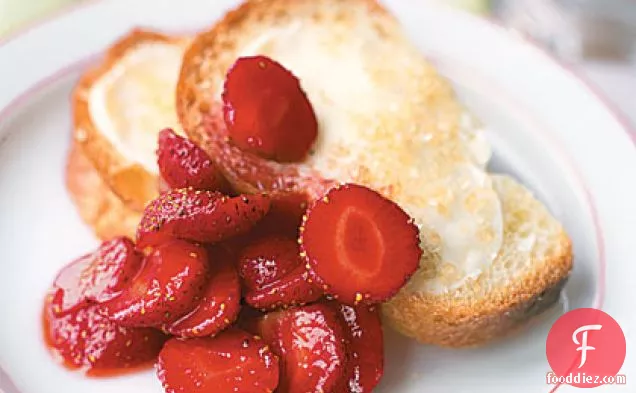 Butter, Sugar, and Strawberry Sandwiches