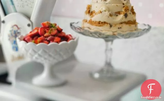 Leila Lindholm’s Dime Bar Ice Cream Cake With Strawberries