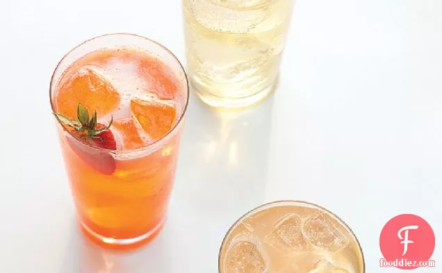 Strawberry, Lemon, And Basil Soda