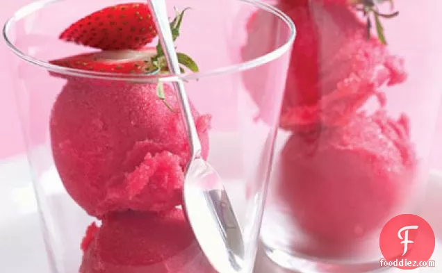 Rosy Strawberry Sorbet