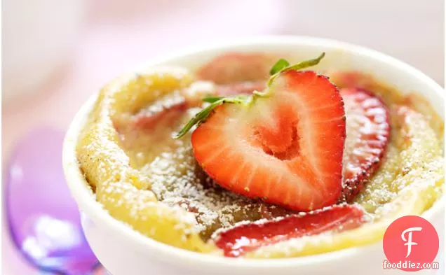 Orange-flavored Strawberry And Rhubarb Clafoutis