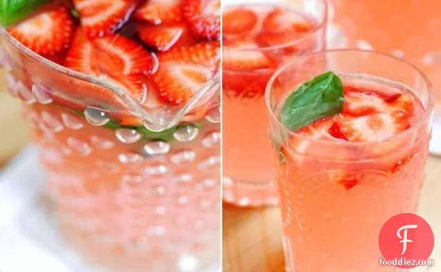 Easy Pitcher Cocktail Strawberry Basil Margaritas