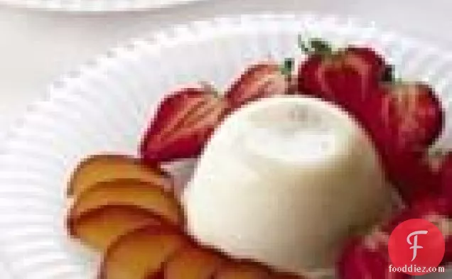 Panna Cotta With Strawberries And Plums