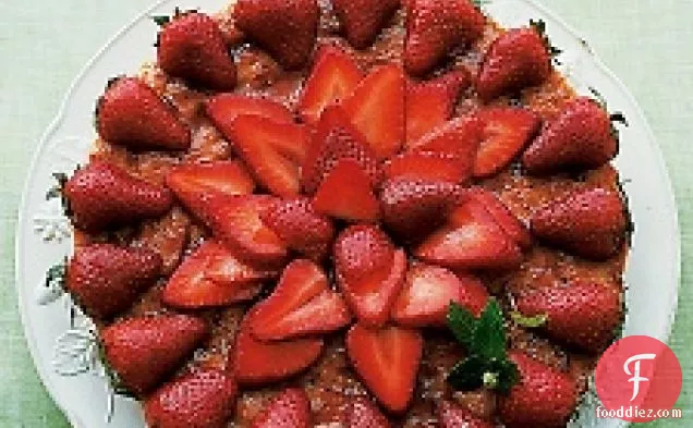Almond Macaroon Galette With Strawberries