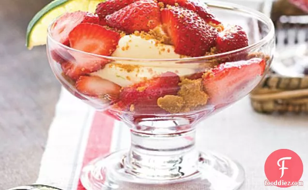 Free-form Strawberry Cheesecake