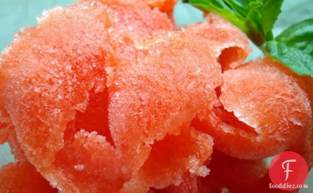 Strawberry Basil Italian Ice