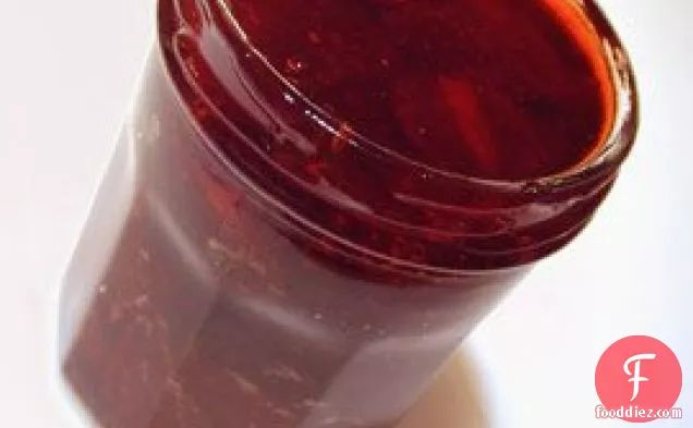 Strawberry Jam With Black Pepper And Fresh Mint]