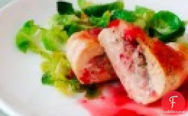 Gorgonzola-stuffed Chicken Breasts With Strawberry Gastrique