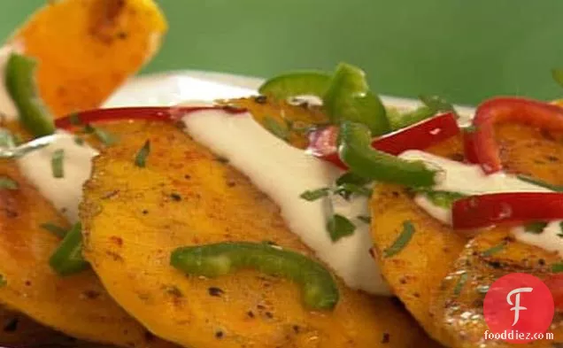 Spicy Grilled Mango with Crema