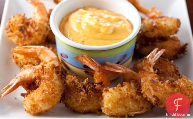 Coconut Shrimp Poppers With Chili Mango Cream