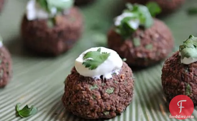 Black Bean Cakes With Mango-lime Crema