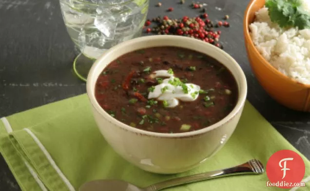 Ellie Krieger's Roasted Tomato And Black Bean Soup With Avocado