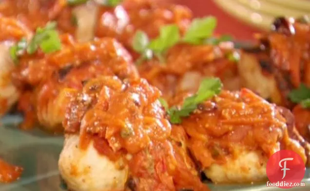 Grilled Wahoo with Tomato Sauce