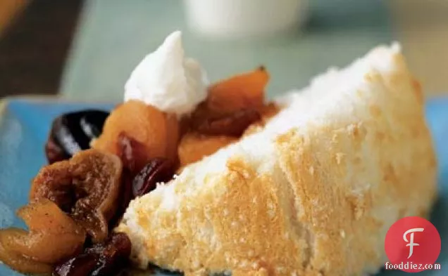 Angel Food Cake with Fall Fruit Compote
