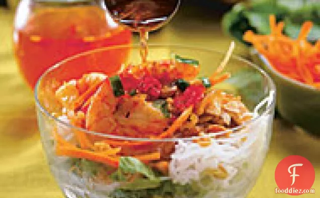 Vietnamese Noodle Salad with Lemongrass Shrimp