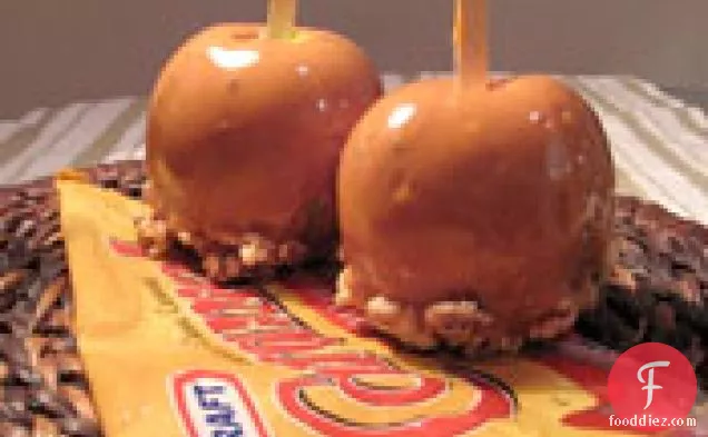 An Apple A Week: Calvados Caramel Apples With Salted Walnuts