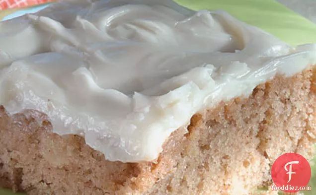 Applesauce Snack Cake with Cream Cheese Frosting