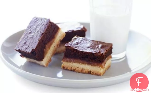Shortbread Caramel Brownie Bars