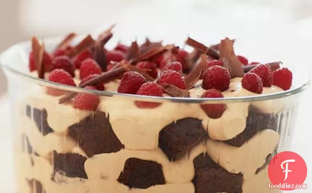 Chocolate-Caramel Trifle with Raspberries