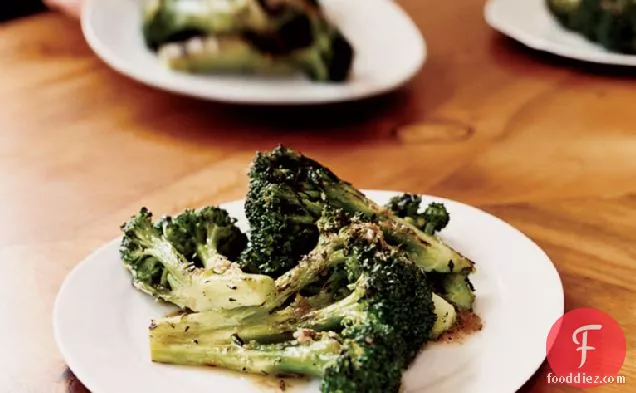 Grilled Broccoli with Anchovy Dressing