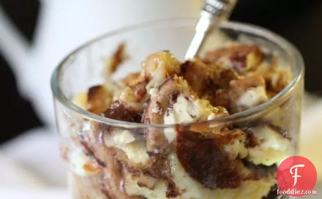 Cheesecake Cookie Bread Pudding….with Caramel Sauce