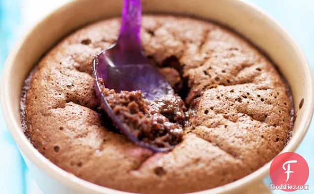 Molten Chocolate Cake With Tahini And Millet