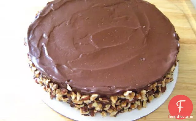 Flourless Chocolate Cake With Ganache And Hazelnuts