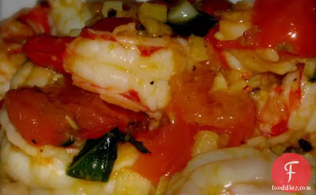 Domestic Diva's Shrimp Scampi With Lemon & Basil Rice